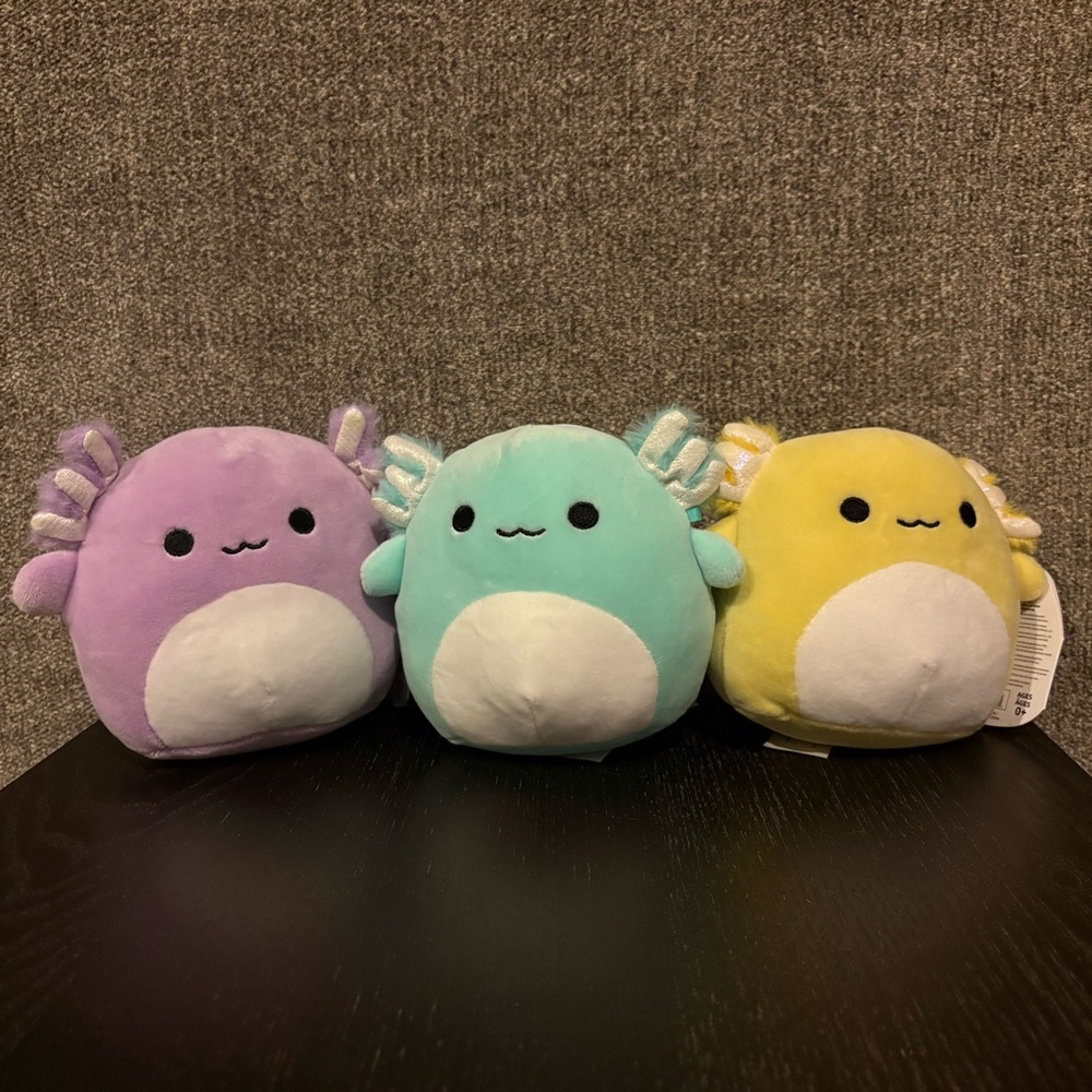 Anastasia Monica Treyton Axolotl Trio Squishmallows